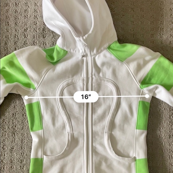 Lululemon Striped Green Scuba Hoodie Jacket - Picture 5 of 6